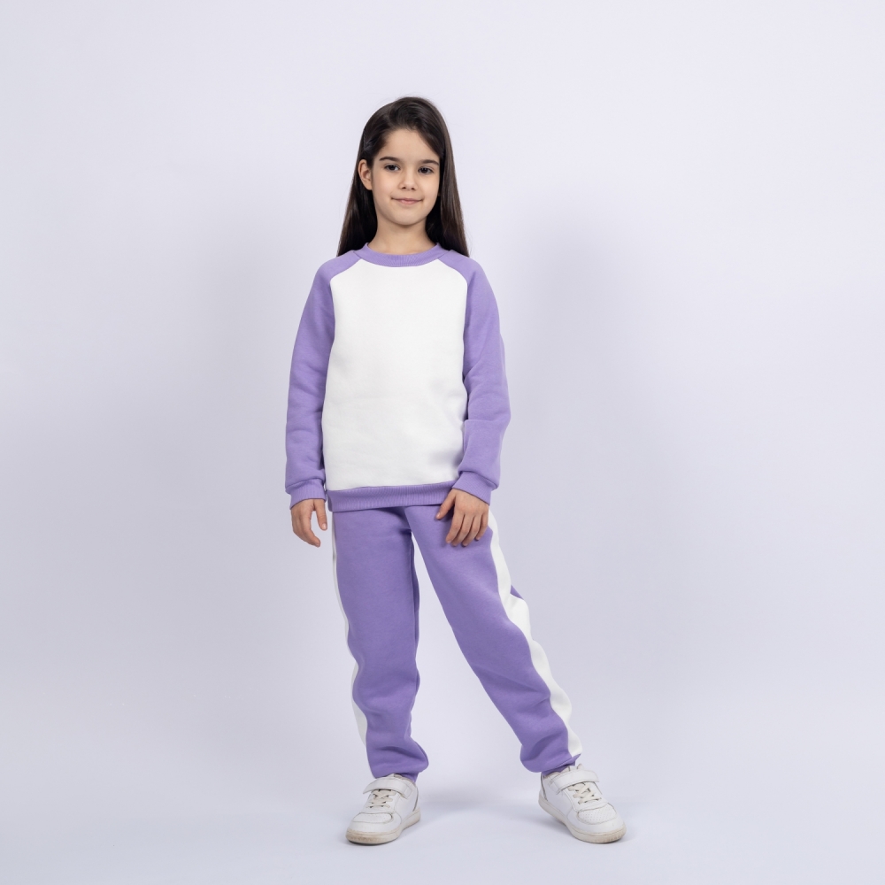 314-Л Свитшот + Штаны, лиловый, хлопок 65%, 35% ПЭ, 3-х нитка (начес) 98,104,110,116