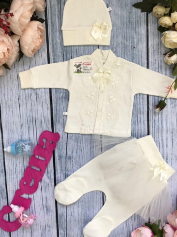 Купить оптом 172. Костюм 3-х предметник "юбка" , хлопок 100 % интерлок в Всеволожске