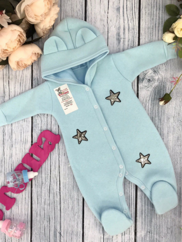 Купить оптом 218. Комбинезон ясельный, хлопок 65%, 35% ПЭ, футер с начёсом 62.68,74 в Всеволожске