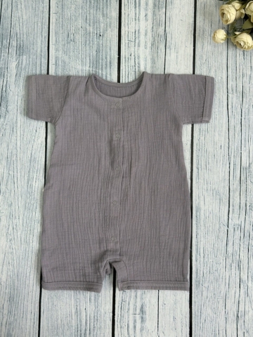 345-СЕР. Песочник  из муслина, хлопок 100%, р 62,68,74,80 серый